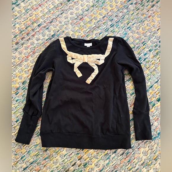 Erin Featherston for Target Long-Sleeve Tee with Velvet Bow in Black/White XL - Picture 2 of 4